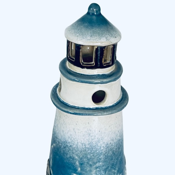 Beach Nautical Gift Lighthouse Tea Light Candle Holder - Picture 2 of 6